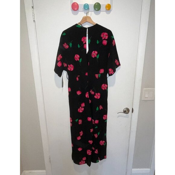 NWT Zara Floral Black Jumpsuit  Women size Large - Picture 7 of 10